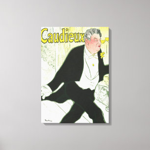 Caudieux door Toulouse Lautrec, Oude Art Nouveau Canvas Afdruk