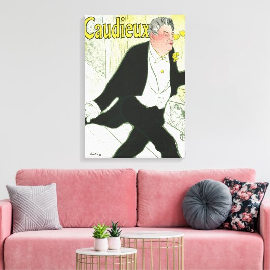 Caudieux van Toulouse Lautrec,  Art Nouveau Canvas Afdruk (Insitu (Woonkamer))