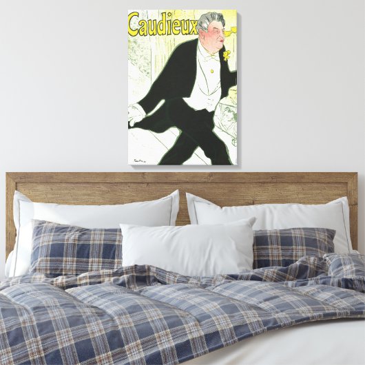 Caudieux van Toulouse Lautrec,  Art Nouveau Canvas Afdruk (Insitu (Slaapkamer))