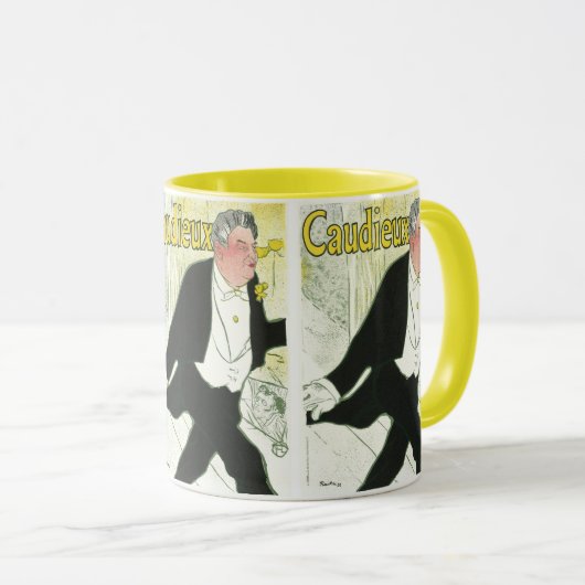 Caudieux van Toulouse Lautrec,  Art Nouveau Mok (Voorkant rechts)