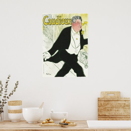 Caudieux van Toulouse Lautrec,  Art Nouveau Poster (Keuken)