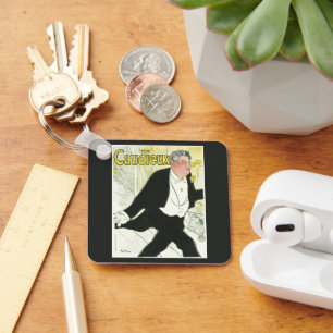 Caudieux van Toulouse Lautrec,  Art Nouveau Sleutelhanger