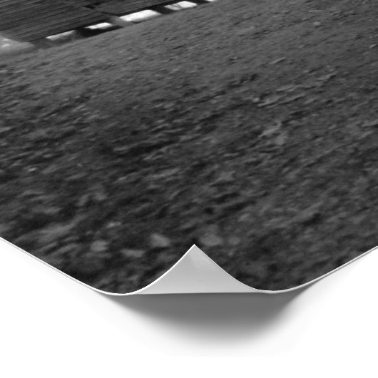 Caughron Barn, Cades Cove, b&w Poster (Hoek)