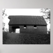 Caughron Barn, Cades Cove, b&w Poster (Voorkant)