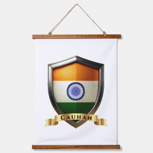 Cauhan India Heritage Schild Hangend Wandkleed (Voorkant)