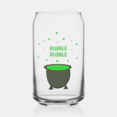 Cauldron and Bubbling Green Brew Halloween Blikvorm Glas (Voorkant)