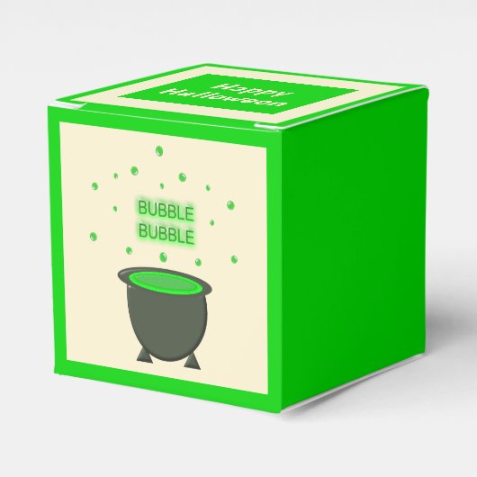 Cauldron and Bubbling Green Brew Halloween Custom Bedankdoosjes (Voorkant Zijde)