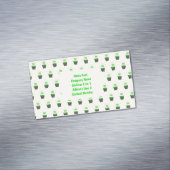 Cauldron and Bubbling Green Brew Halloween Custom Magnetisch Visitekaartje (Voorbeeld)