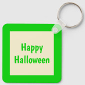 Cauldron and Bubbling Green Brew Halloween Custom Sleutelhanger (Achterkant)
