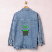 Cauldron and Bubbling Green Brew Halloween Denim Jacket (Hangar)