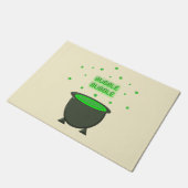 Cauldron and Bubbling Green Brew Halloween Deurmat (Schuin)