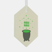 Cauldron and Bubbling Green Brew Halloween Glas Ornament (Voorkant Rechts)