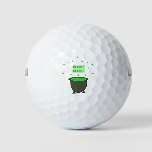 Cauldron and Bubbling Green Brew Halloween Golfballen (Voorkant)
