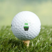 Cauldron and Bubbling Green Brew Halloween Golfballen (Insitu Shirt)