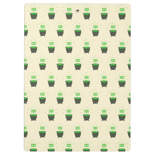 Cauldron and Bubbling Green Brew Halloween Klembord (Achterkant)