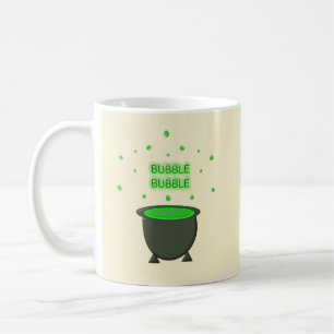Cauldron and Bubbling Green Brew Halloween Koffiemok