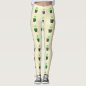 Cauldron and Bubbling Green Brew Halloween Leggings (Voorkant)