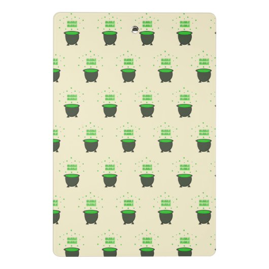 Cauldron and Bubbling Green Brew Halloween Mini Klembord (Achterkant)