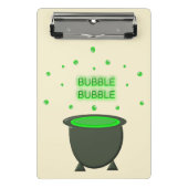 Cauldron and Bubbling Green Brew Halloween Mini Klembord (Voorkant)