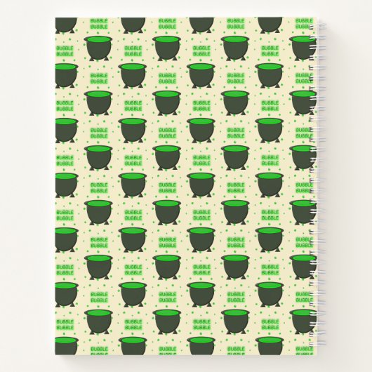 Cauldron and Bubbling Green Brew Halloween Notitieboek (Achterkant)