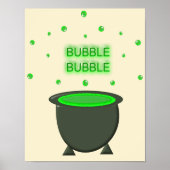 Cauldron and Bubbling Green Brew Halloween Poster (Voorkant)
