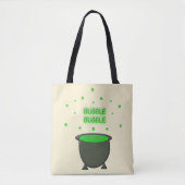 Cauldron and Bubbling Green Brew Halloween Tote Bag (Voorkant)