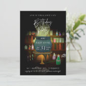 Cauldron Brewing Halloween Birthday Party Kaart (Staand voorkant)