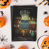 Cauldron Brewing Halloween Birthday Party Kaart