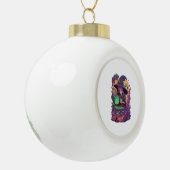 Cauldron brouwt pompoen Boo's Sticker Keramische Bal Ornament (Links)