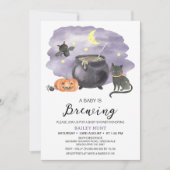Cauldron Halloween Baby gaat Baby shower brouwen Kaart (Voorkant)