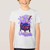Cauldron, heksenketel, pixel art Halloween Tri-Blend Shirt (Voorkant)
