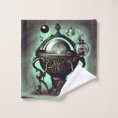  Cauldron met Green Crystal Ball en Orbs Bad Handdoek (Wasdoekje)
