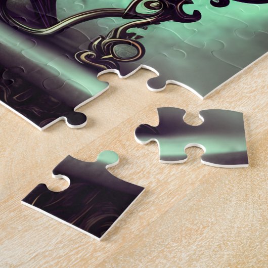 Cauldron met Green Crystal Ball en Orbs Legpuzzel (Zijkant)