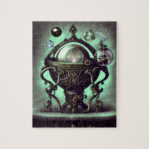 Cauldron met Green Crystal Ball en Orbs Legpuzzel