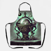 Cauldron met Green Crystal Ball en Orbs Schort (Voorkant)