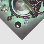 Cauldron met Green Crystal Ball en Orbs Tissuepapier (Detail)