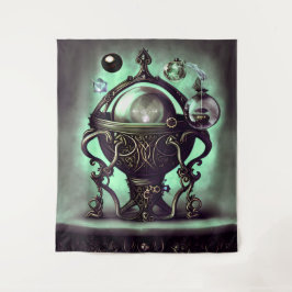 Cauldron met Green Crystal Ball en Orbs Wandkleed