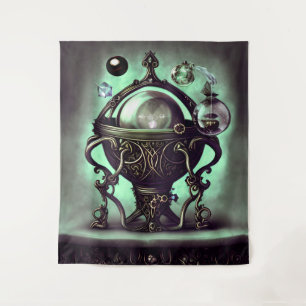  Cauldron met Green Crystal Ball en Orbs Wandkleed