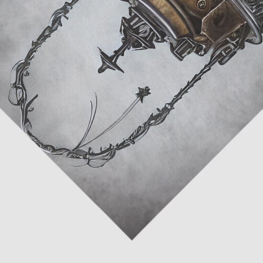 Cauldron met Witchery en Paarse Rozen Tissuepapier (Detail)