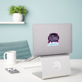 Cauldron Mimic Sticker (Laptop op bureau)
