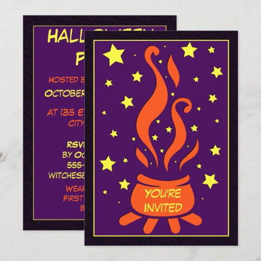 Cauldron Party Kaart (Voorkant / Achterkant)