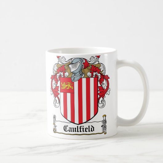 Caulfield Family Crest Koffiemok (Rechts)