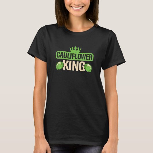 Cauliflower King Veggie Vegan Vegetarian Vegetable T-shirt (Voorkant)