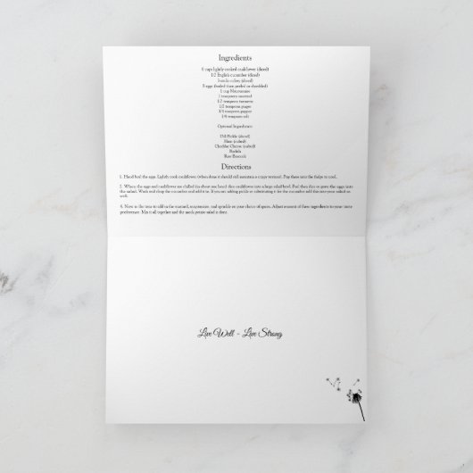 Cauliflower Low Carb Mock Potato Salad Kaart (Binnen)