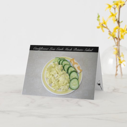 Cauliflower Low Carb Mock Potato Salad Kaart (Gele Bloem)