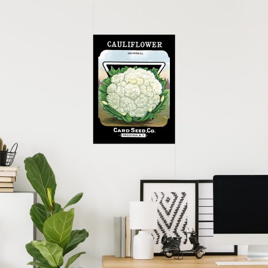 Cauliflower Seed Packet Label Poster (Thuiskantoor)