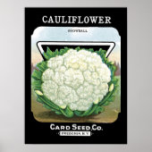 Cauliflower Seed Packet Label Poster (Voorkant)