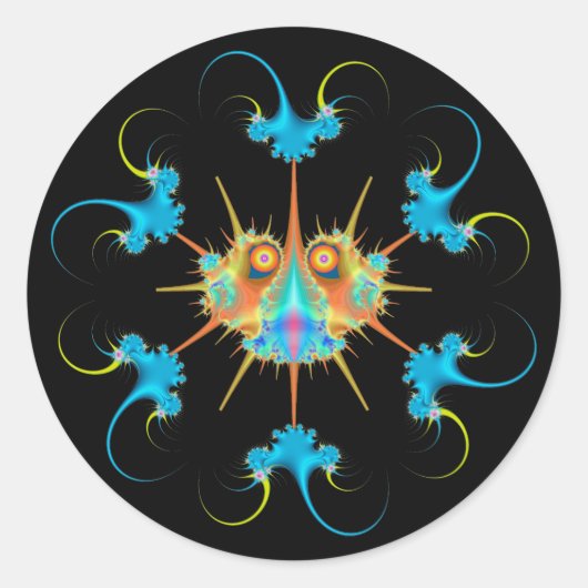 Caulimo Bug en antivirus Ronde Sticker (Voorkant)