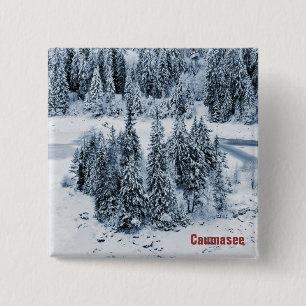 Caumasee Vierkante Button 5,1 Cm