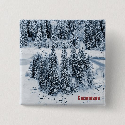 Caumasee Vierkante Button 5,1 Cm (Voorkant)
